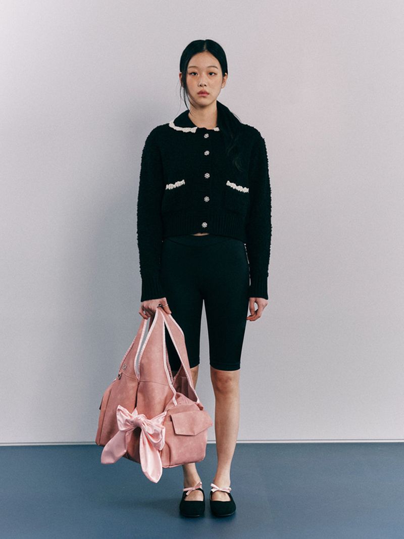Alpaca Knit Cardigan (Black)