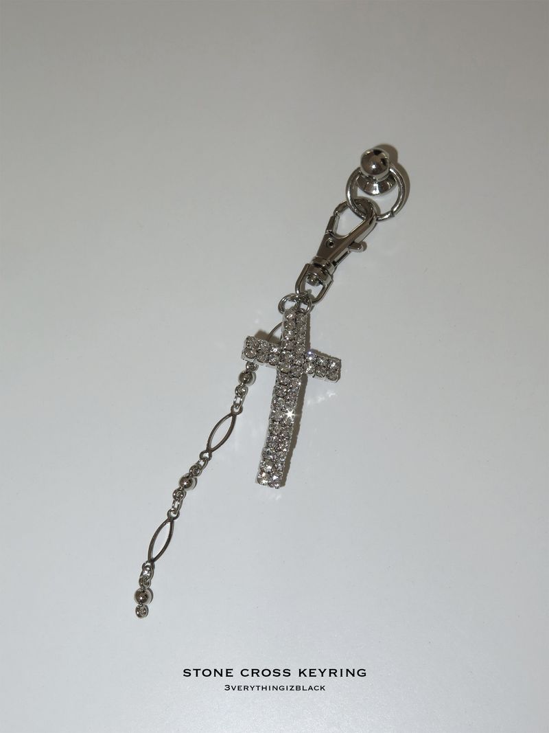 stone cross keyring