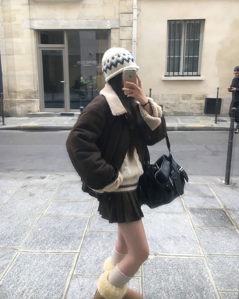 [ORIGINAL] Clump Suede Shearling Mouton Jumper