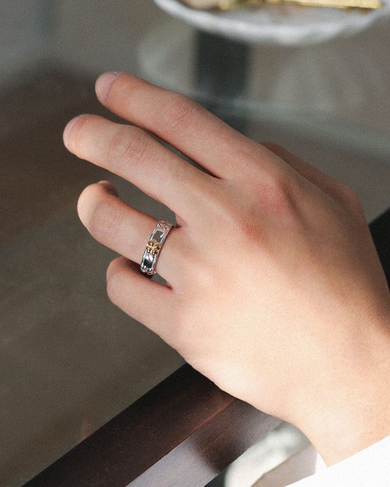 Clover rail ring G (925 silver)