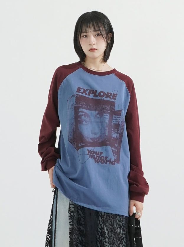 Explore raglan long sleeve t-shirt