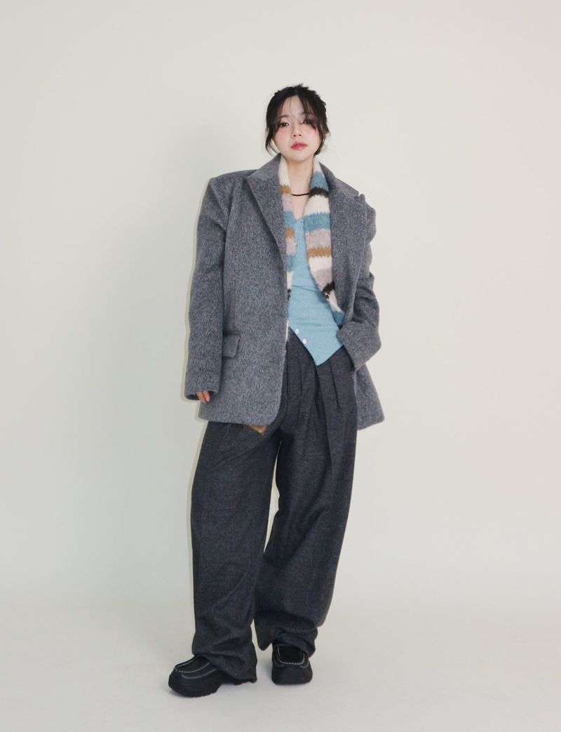 Winter Alpaca Formal Single Jacket (Wool Jacket) (Lining 2 Ounces)