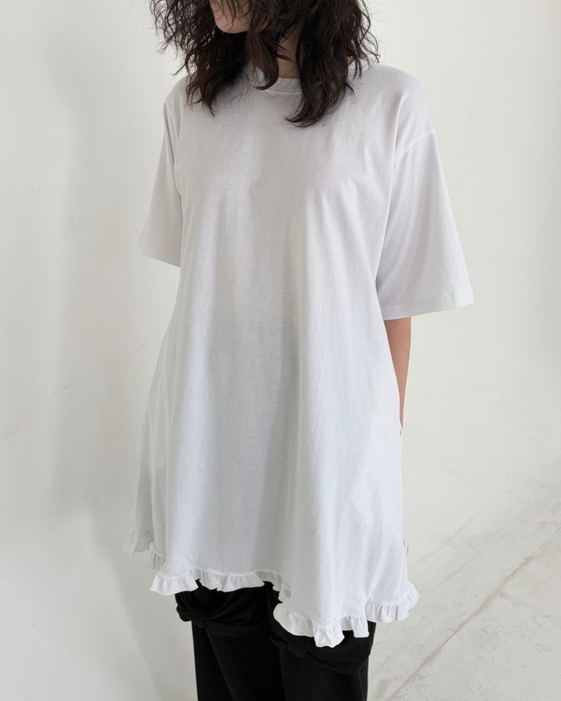 Ruffle Boxy Pocket Tee