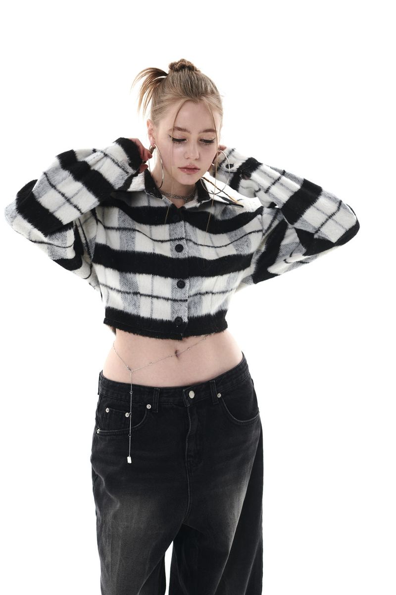 MOHAIR CHECK SHIRT