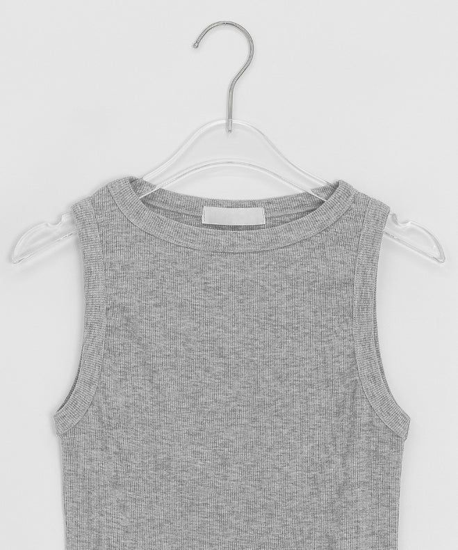 Royan Color Round Ribbed Sleeveless