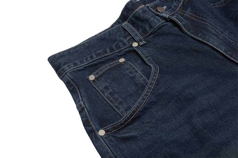 WASHED DENIM PANTS [BLUE]