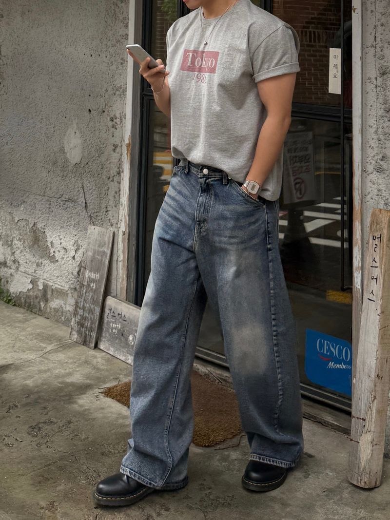 Martin wide curve denim