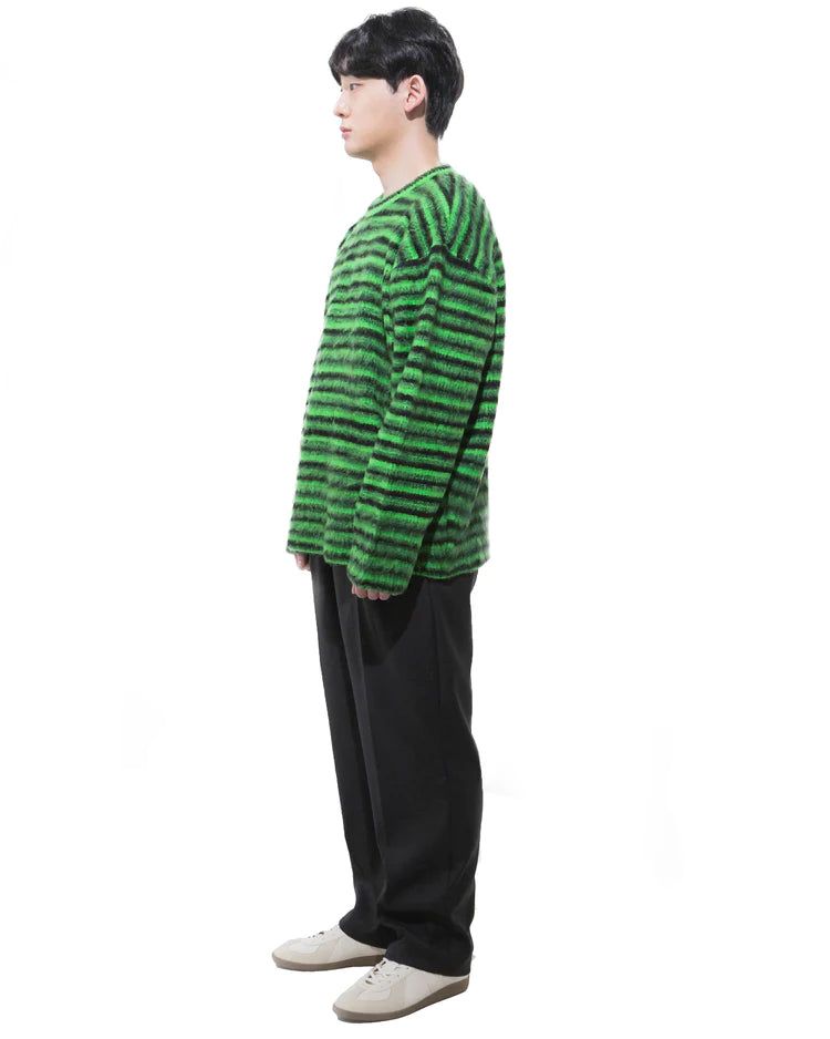 モヘアラウンドニット-GREEN (送料込)- WooStore