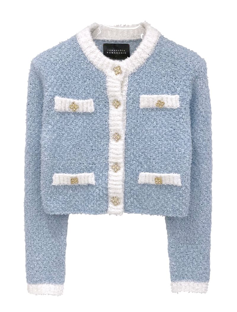 Tweed knit jacket