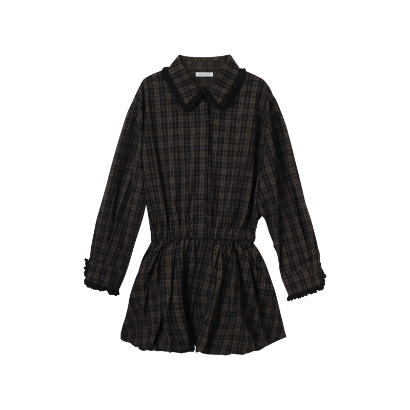 URBAN CHECK BALLOON DRESS