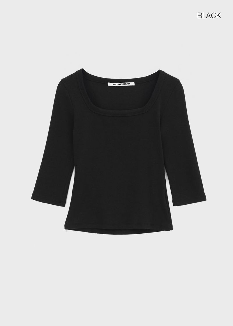 [MADE] Chofrin Square-Neck 7-Length T-Shirt