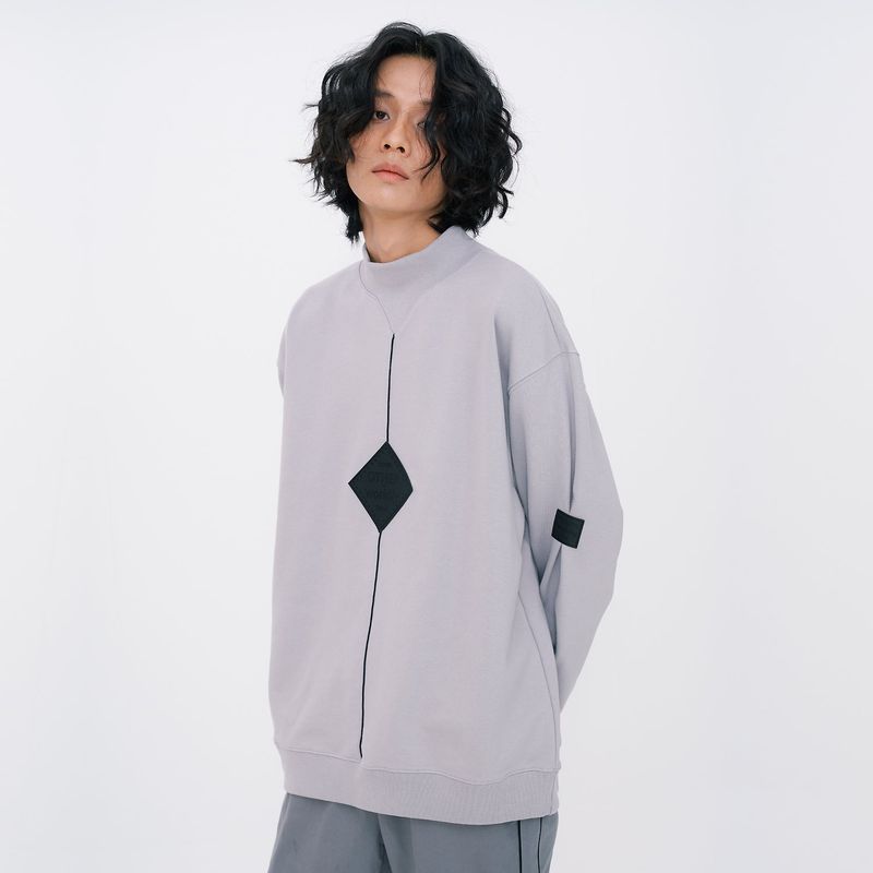 Square point Sweatshirts [Gray]