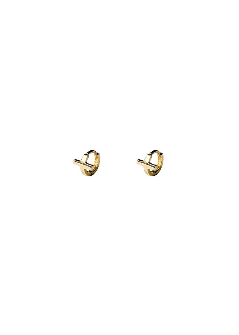 (14k)Cross Gold Earring