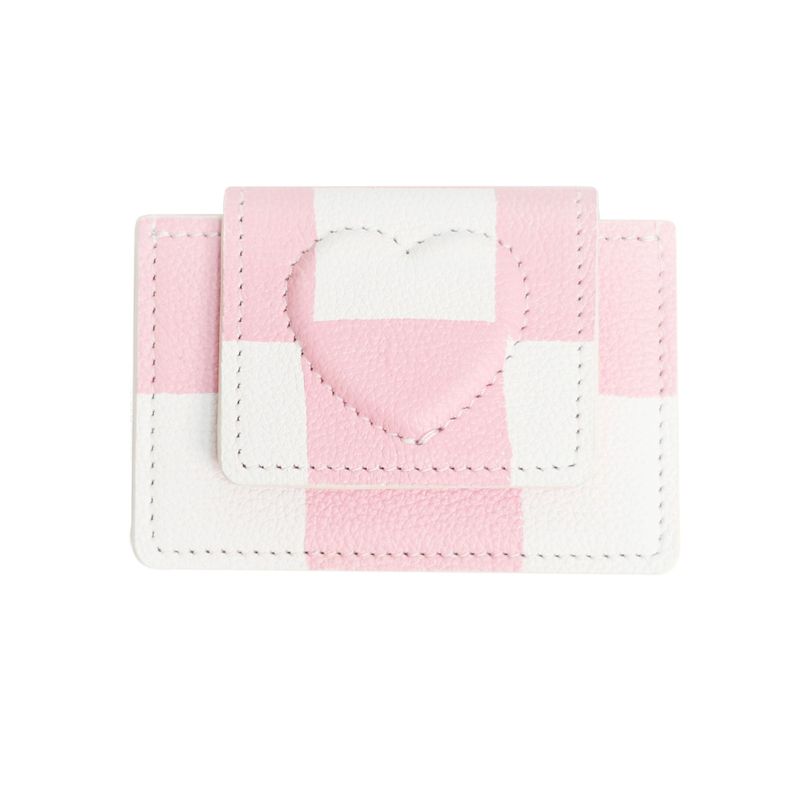 keike（ケイク）の「shape of' wallet - pink check（Smartphone Accessories）」