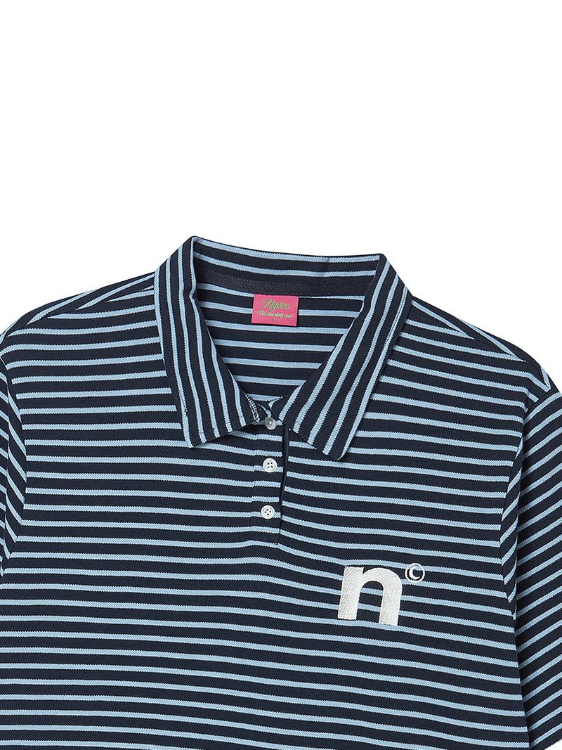 OVERSIZED WING POLO SHIRT BLUE