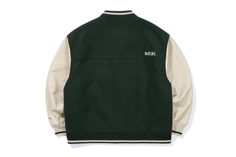 ESSENTIAL LOGO VARSITY JACKET_GREEN