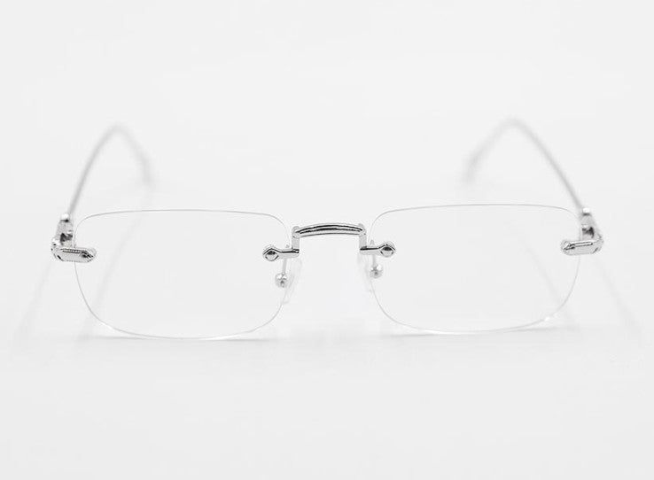 No.0834 geekchic silver glasses