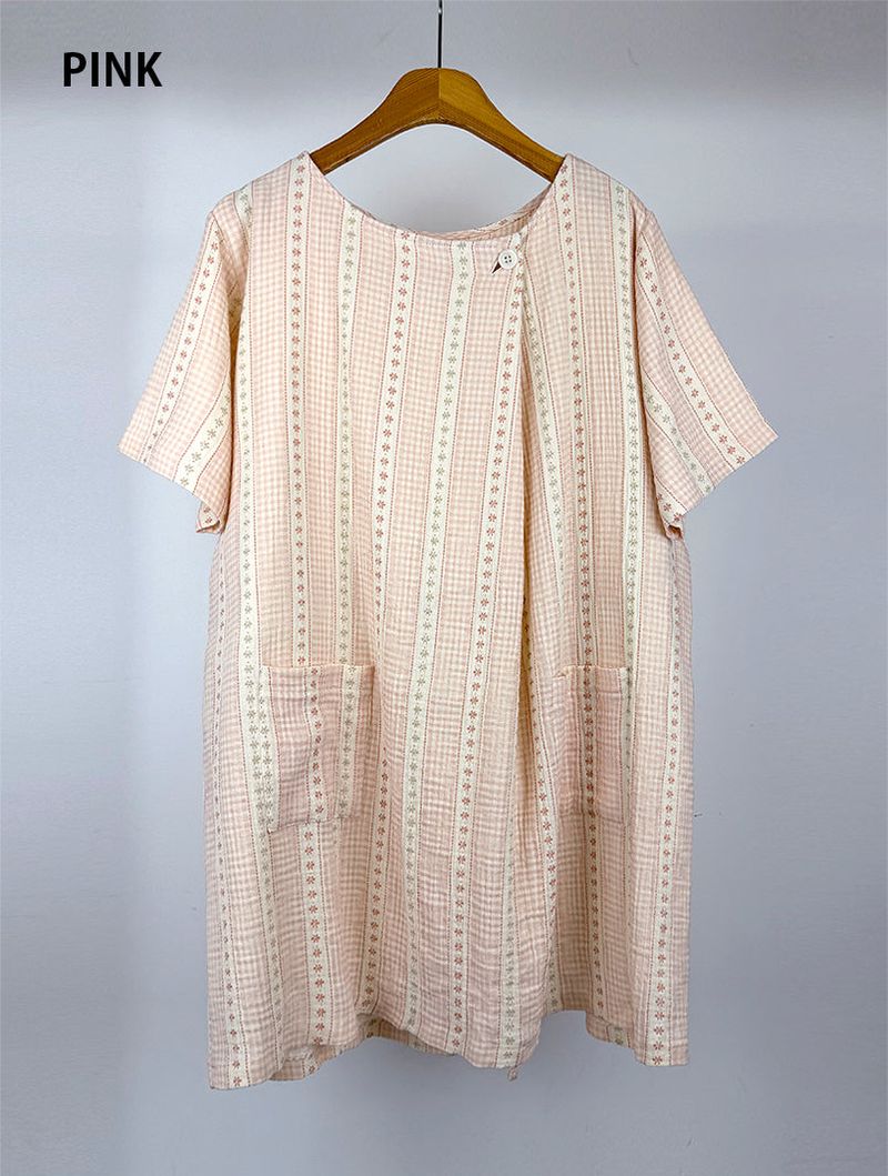 SOFT FLOWER BUTTON DRESS (2C)