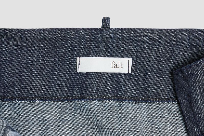 Denim slit dress