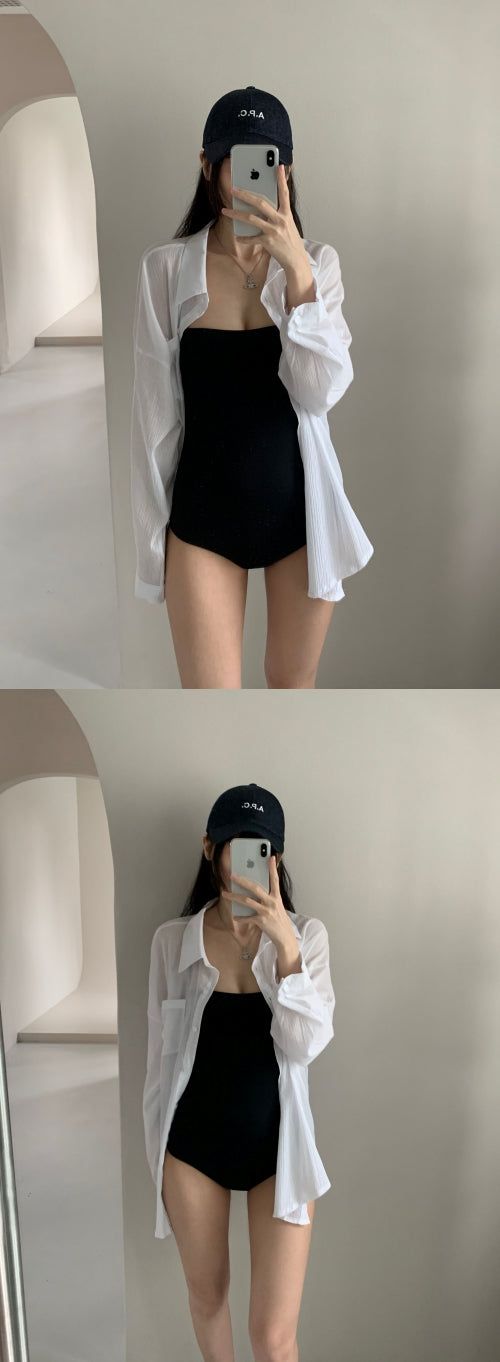 Label mu-ji monokini (one color)