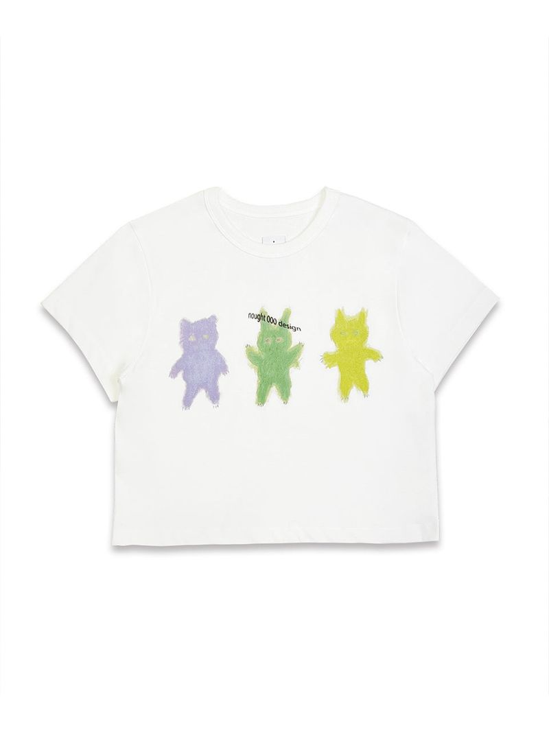 nought(ノウト)の「Odd Toys Crop T-Shirt / White(Tops)」
