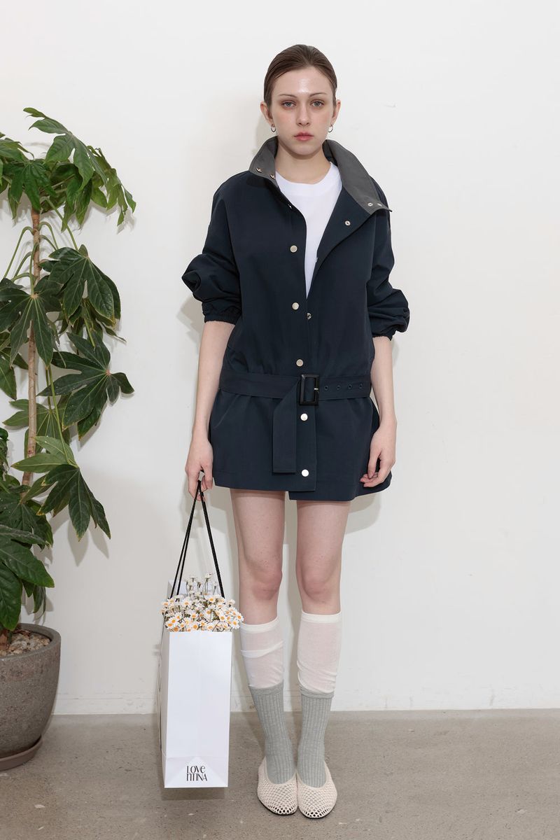Loventina(ラヴェンティナ)の「WIND HIGH-NECK JACKET_NAVY(Jackets/Outerwear)」