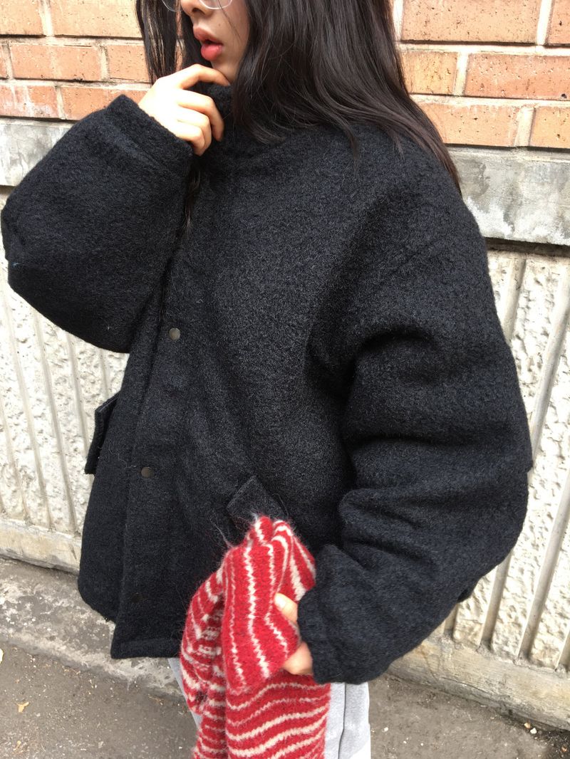 Odd Boucle High Neck Jacket (2color)