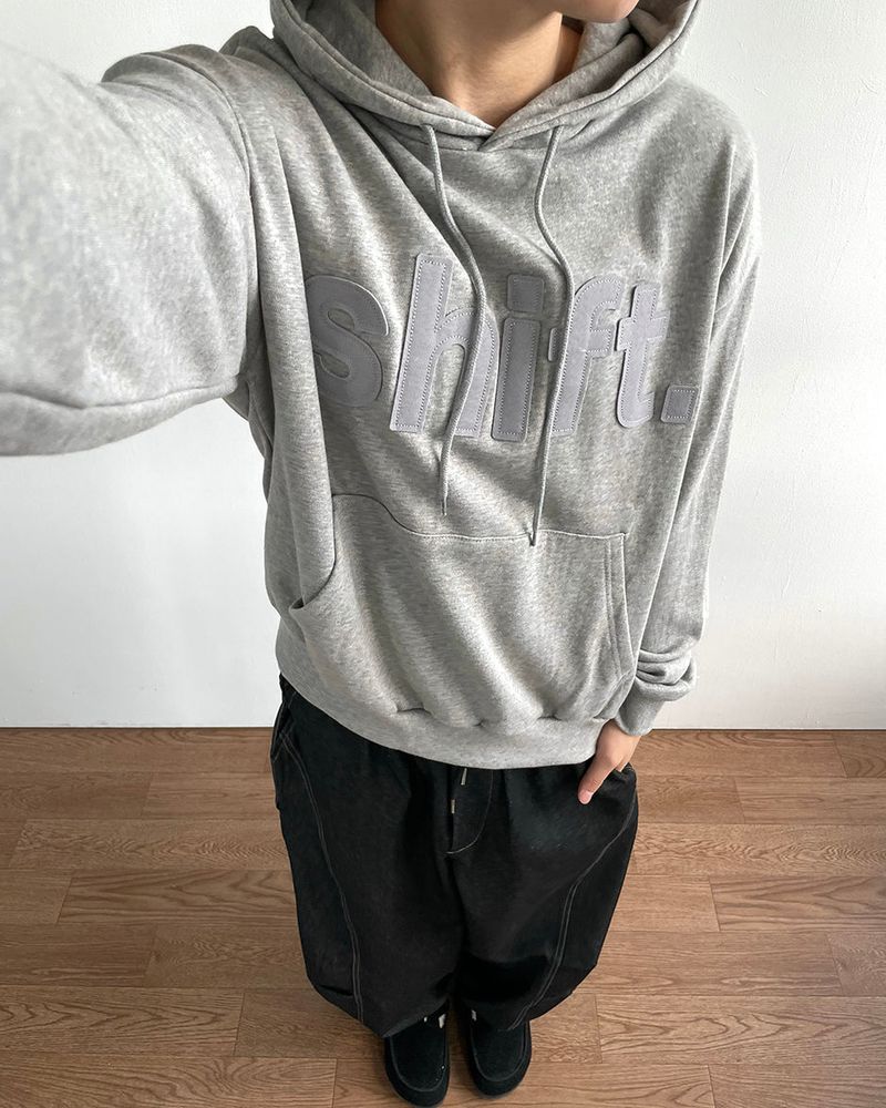 Shift patch embroidery hoodie