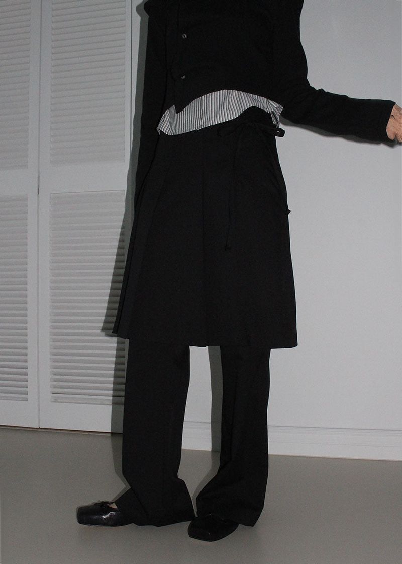 LAYERED SKIRT SLACKS