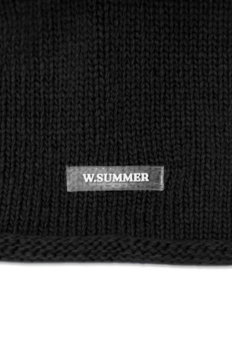 Soft shirring beanie_black