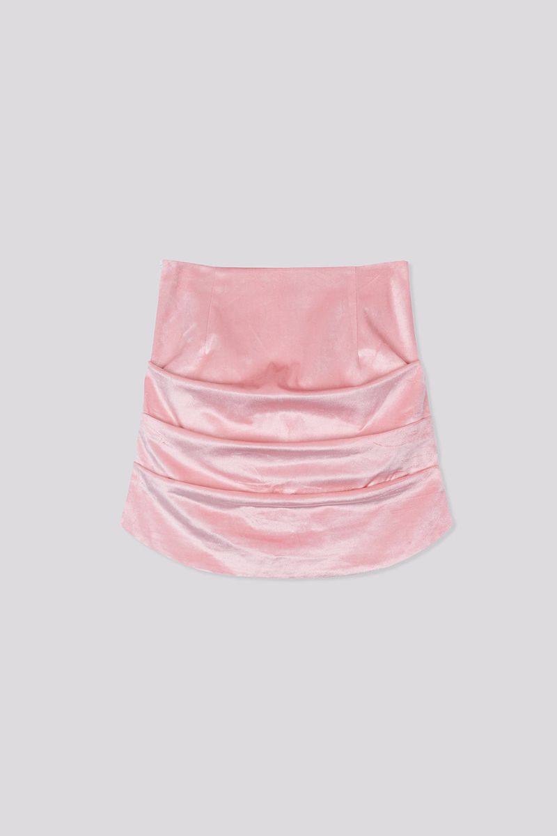 MOILLY(モイリー)の「Velvet Draping Skirt Pink(Skirts)」