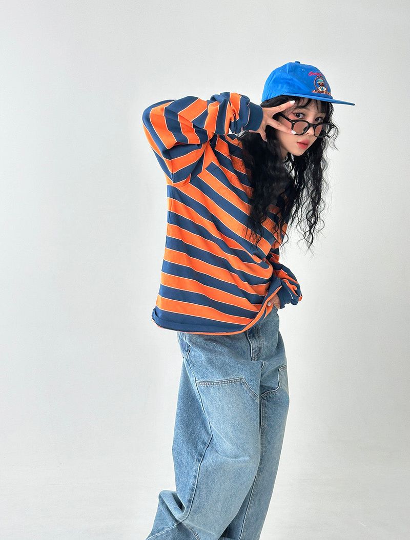 Stripe Dangara. Boxy sweatshirt