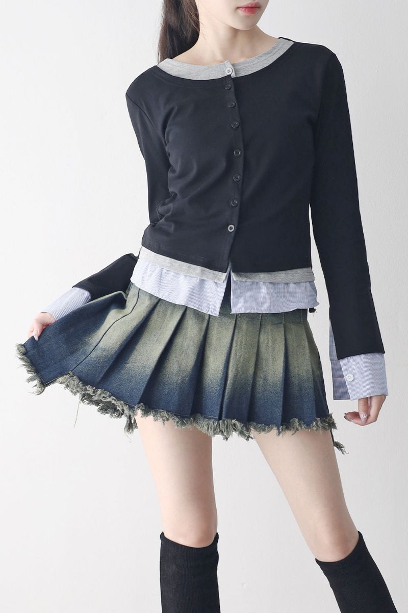 Sally Layered Shirt Cardigan