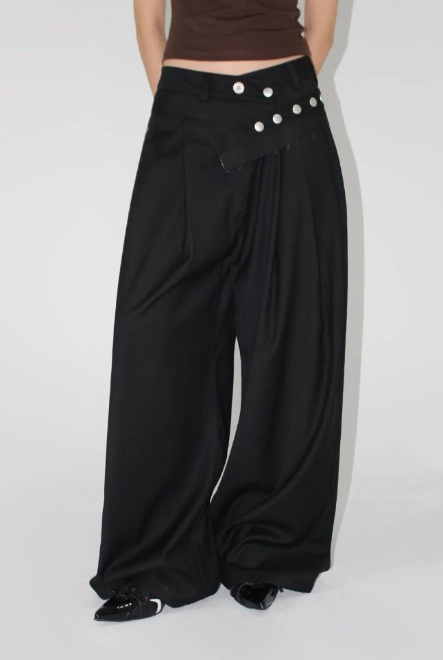 AAKE（アケ）の「[BELT SET] クロスライン ワイドスラックス（パンツ）」