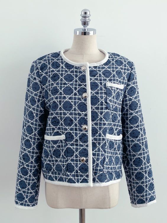 Mondel Cannage Color Matching Tweed Jacket