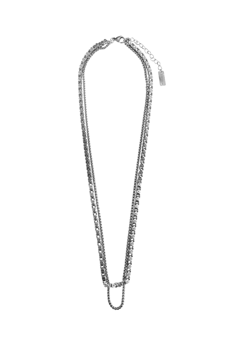 P:ReinSein（レインセイン）の「スクエアチェーンレイヤードネックレス（アクセサリー）」