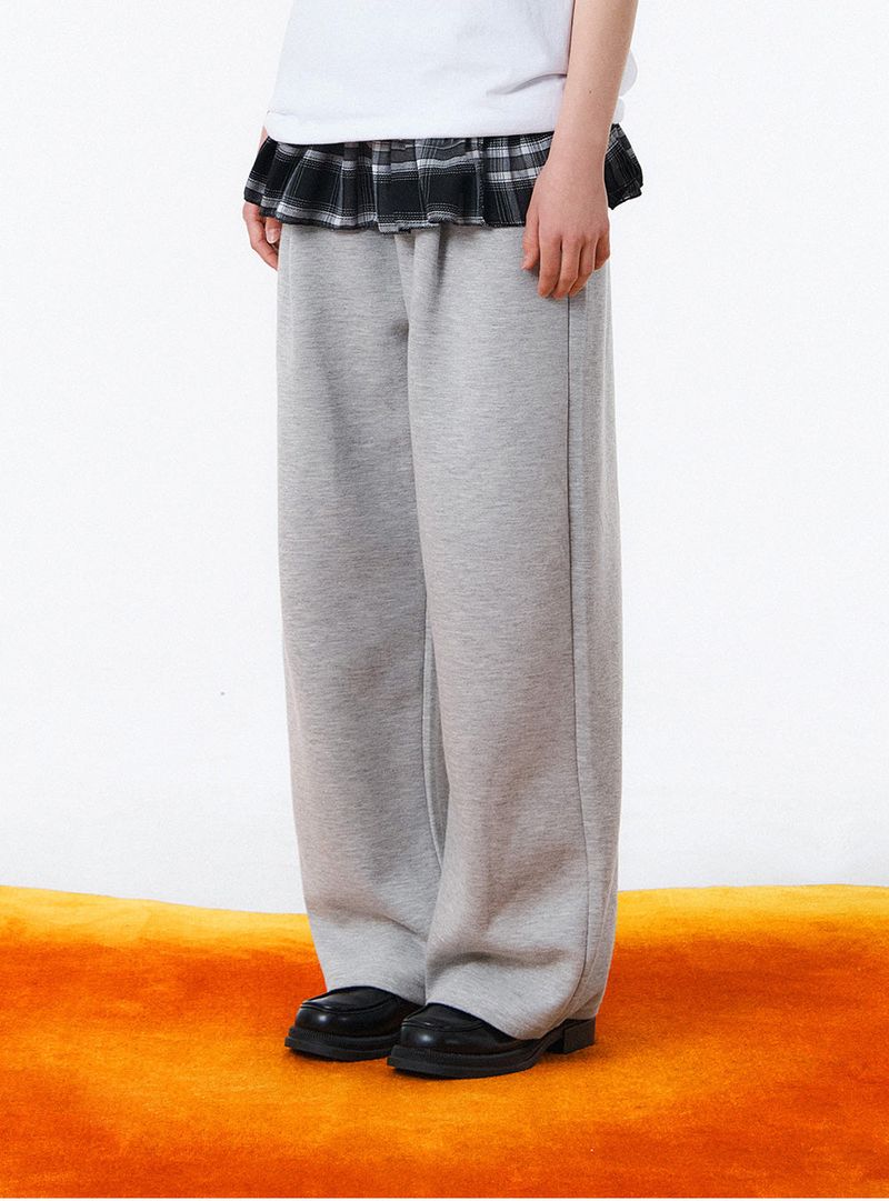 [Unisex] BASIC LINE ONE TUCK WIDE SWEAT PANTS (2color)
