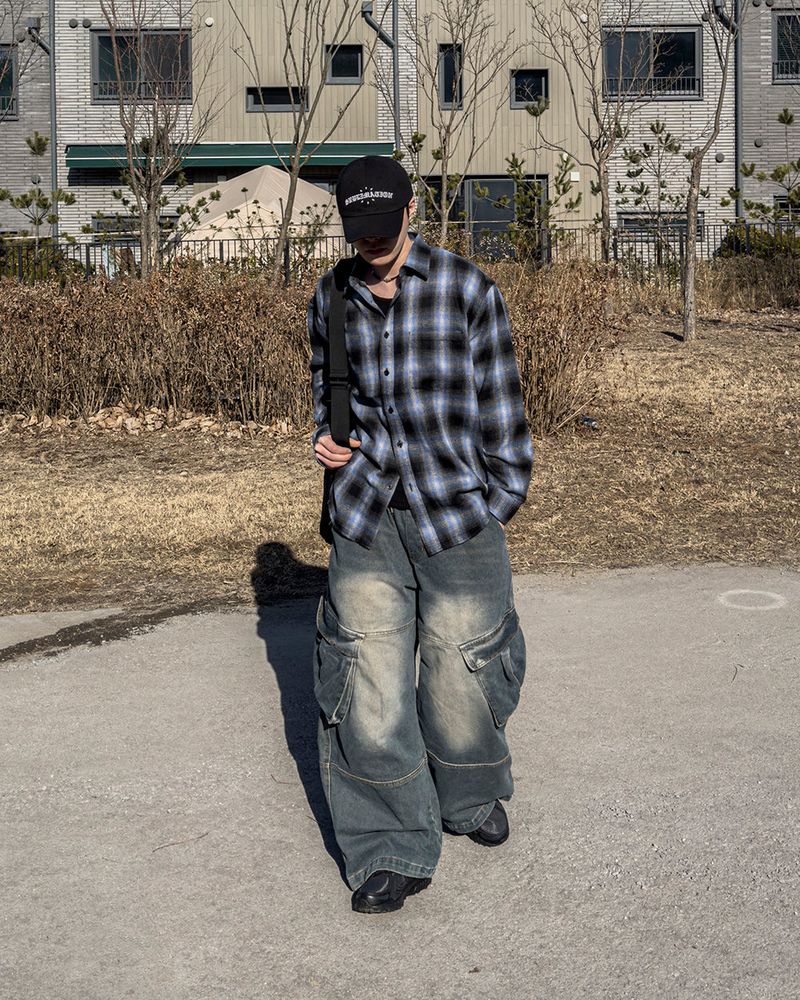 Mader Cut Cargo Denim Pants