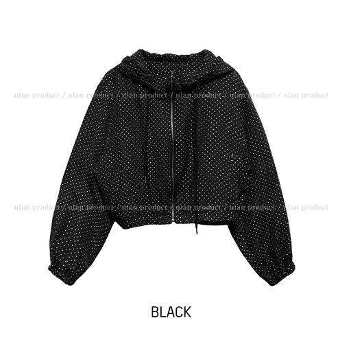Summer Dot Rain Crop Hood Jumper