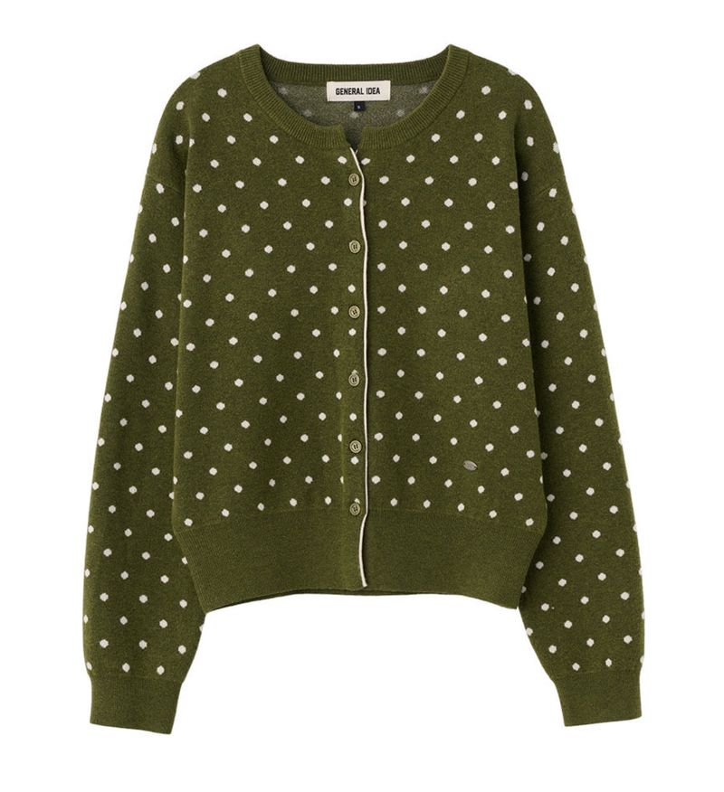 【即日発送】semi loose fit dot cardigan
