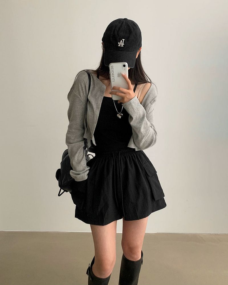 [BELLIDE MADE/2 size] biscuit cargo shorts