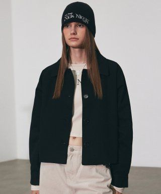 MINIMAL COTTON JACKET_BLACK