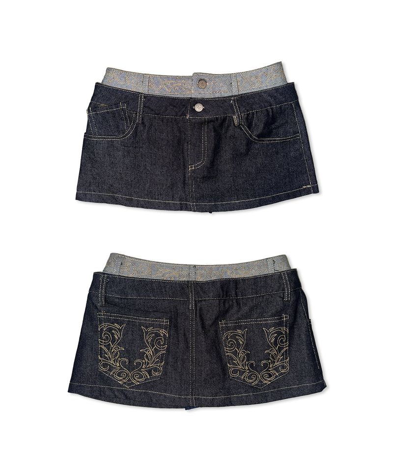 empire low denim sk