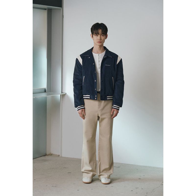 Signature varcity jacket(Navy)