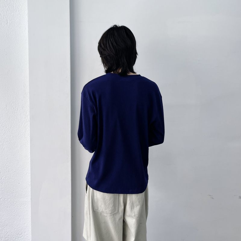Ribbed Henley Top