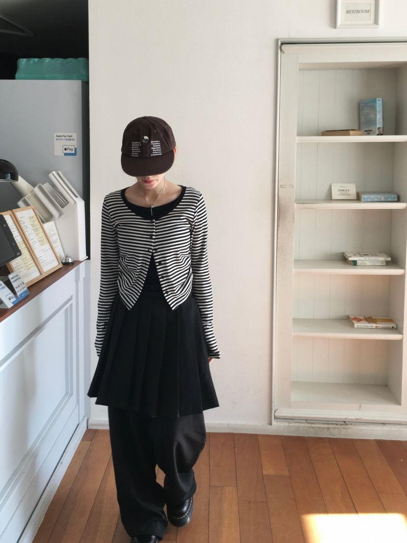 Formal Layered Pleated Skirt Pants (2c)