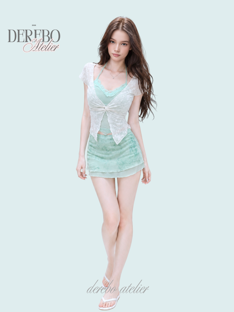 dereborujo(ドレボルゾー)の「Rare mint shirring skirt (Skirts)」