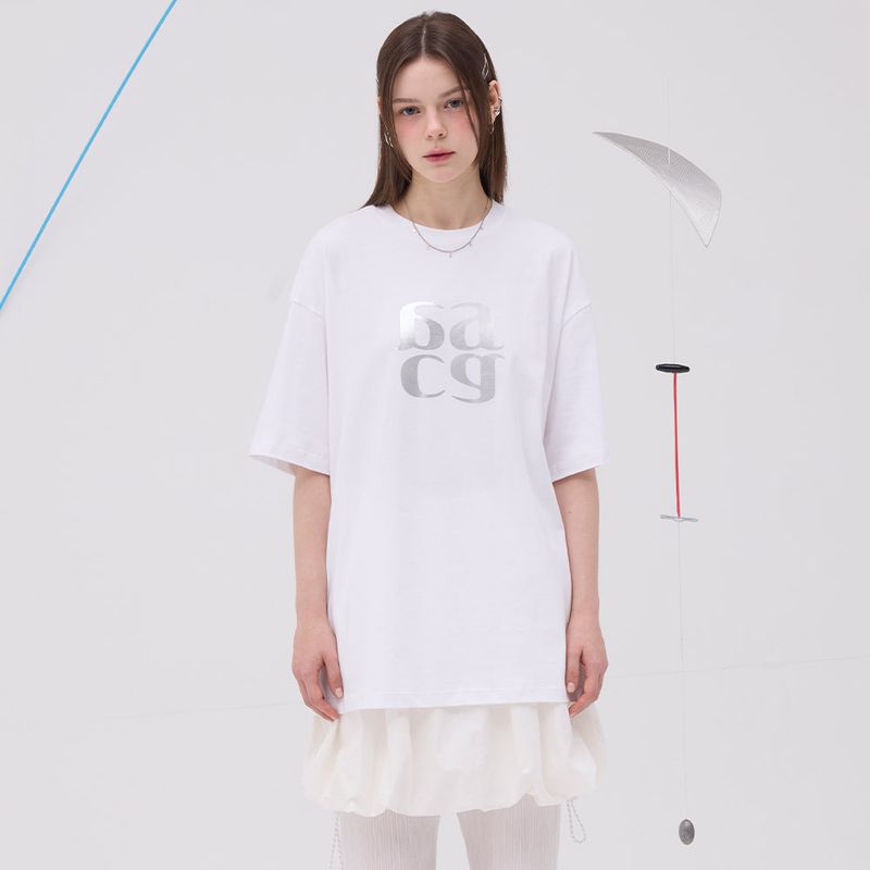 AACA（アカ）の「[Unisex] Silver Foil Over Sized Tshirt_2Color（Tops）」
