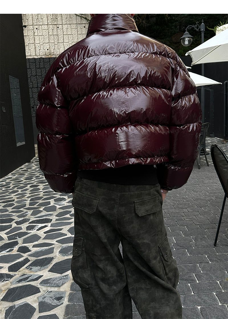 [F/W] Volume crop glossy padding(3color)