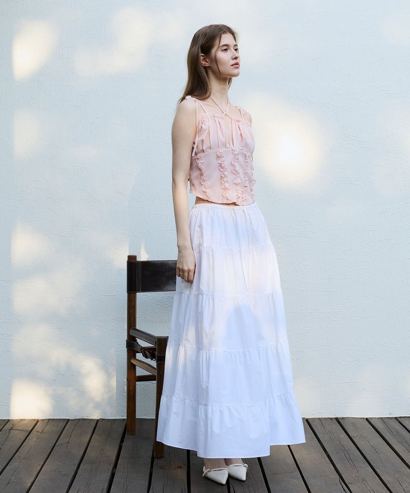 LOVEY LONG SKIRT / WHITE